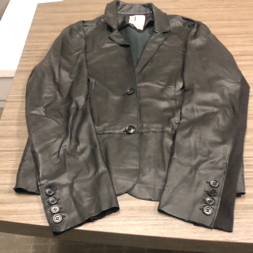 Black leather jacket